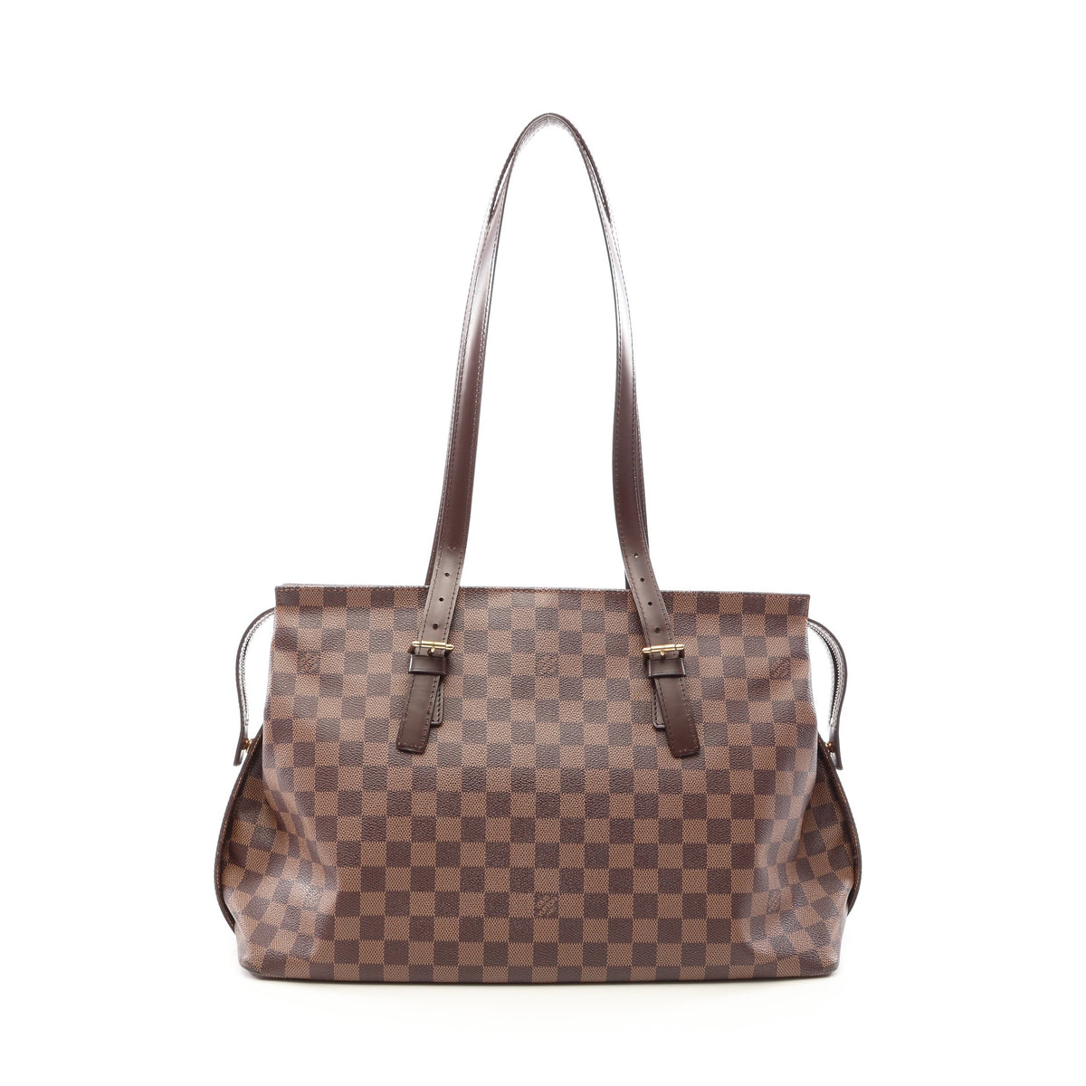 チェルシー ダミエエベヌ ショルダーバッグ トートバッグ PVC レザー ブラウン ルイヴィトン バッグ LOUIS VUITTON