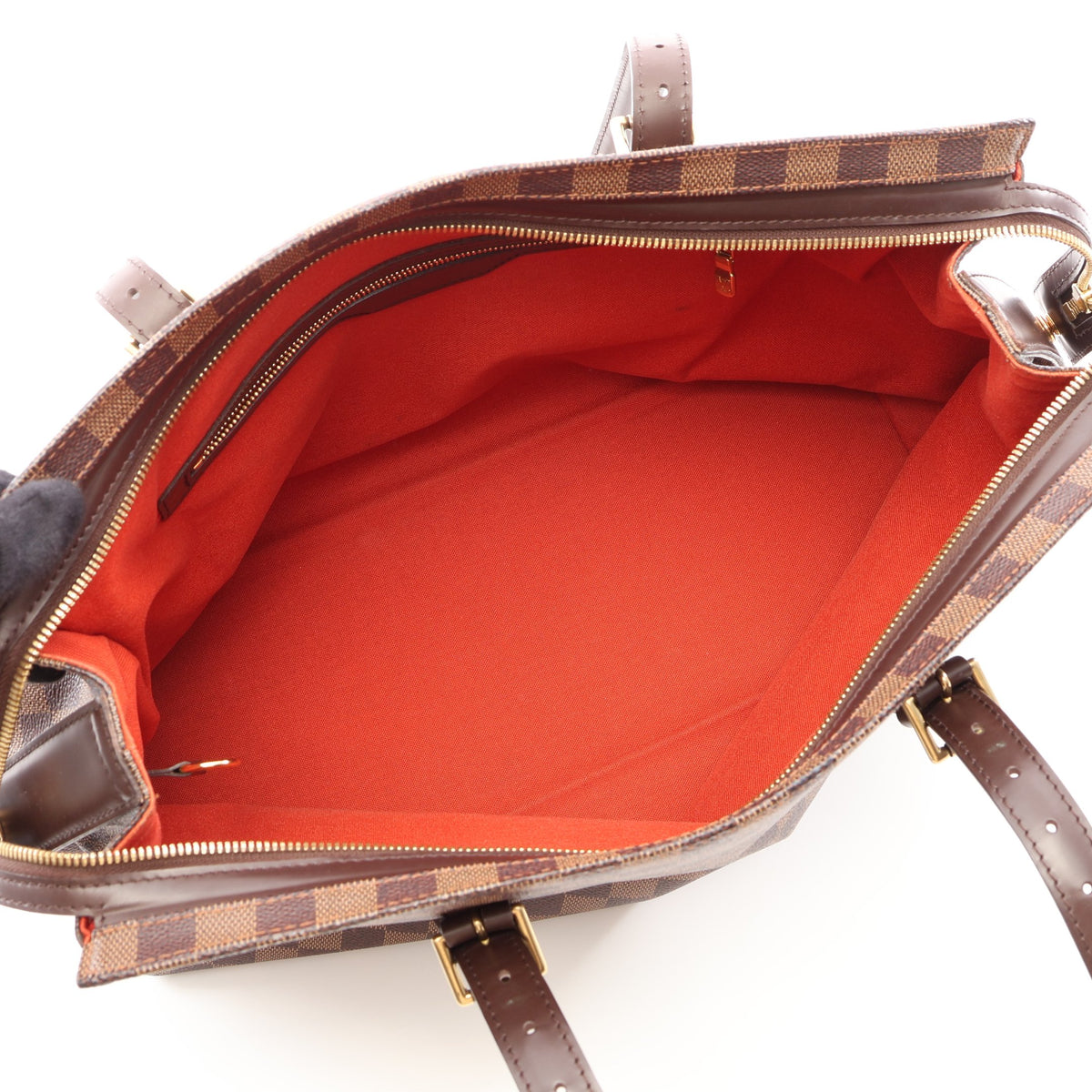 チェルシー ダミエエベヌ ショルダーバッグ トートバッグ PVC レザー ブラウン ルイヴィトン バッグ LOUIS VUITTON