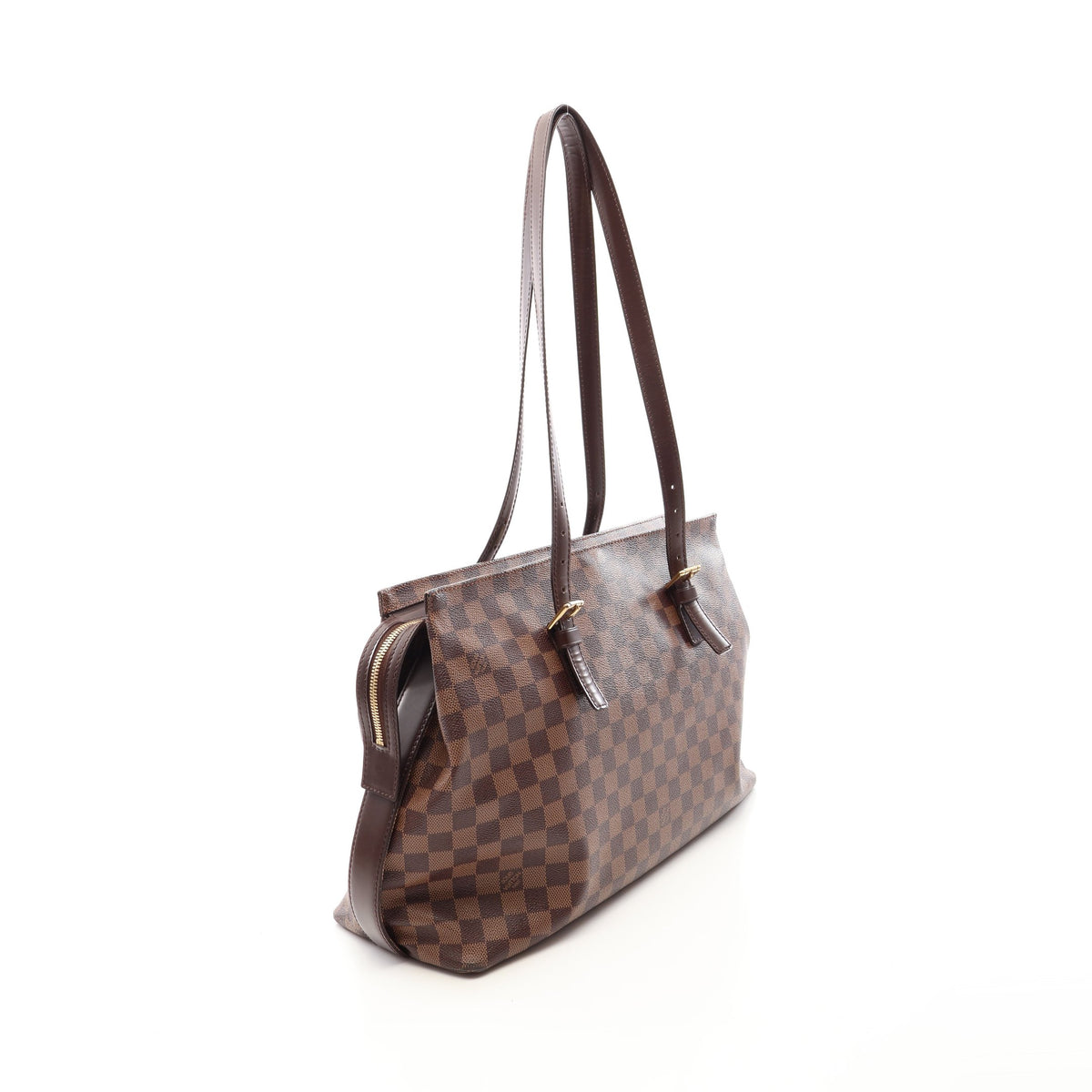 チェルシー ダミエエベヌ ショルダーバッグ トートバッグ PVC レザー ブラウン ルイヴィトン バッグ LOUIS VUITTON