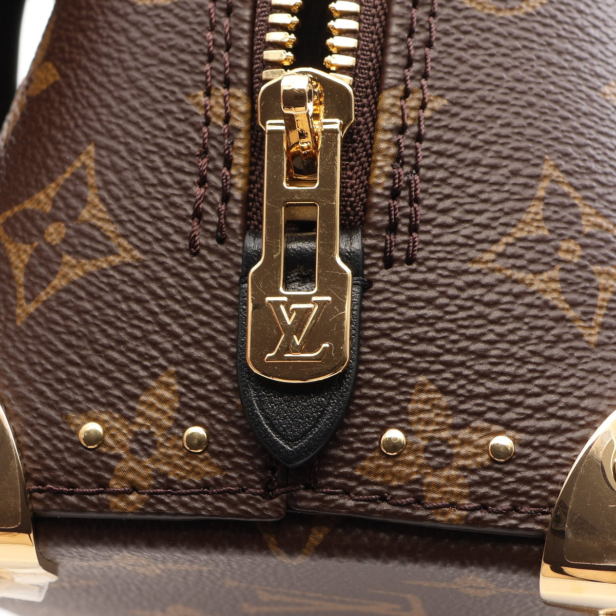 アルマ トランクBB モノグラム 2WAY ハンドバッグ PVC レザー ブラウン ブラック ルイヴィトン バッグ LOUIS VUITTON