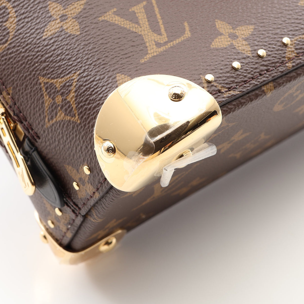 アルマ トランクBB モノグラム 2WAY ハンドバッグ PVC レザー ブラウン ブラック ルイヴィトン バッグ LOUIS VUITTON
