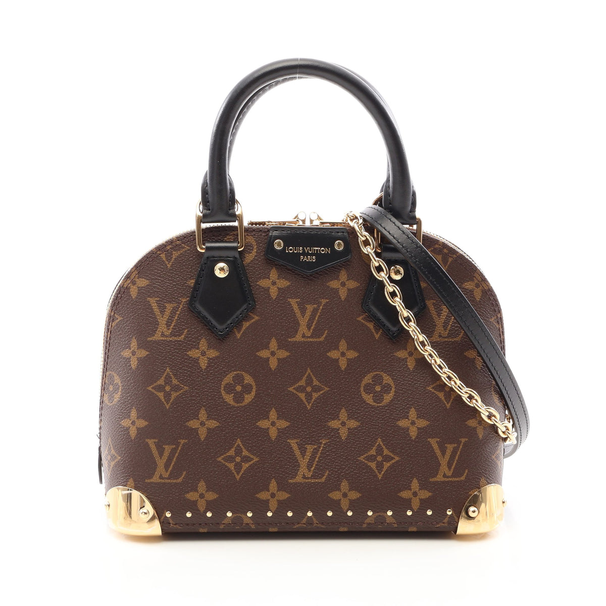 アルマ トランクBB モノグラム 2WAY ハンドバッグ PVC レザー ブラウン ブラック ルイヴィトン バッグ LOUIS VUITTON