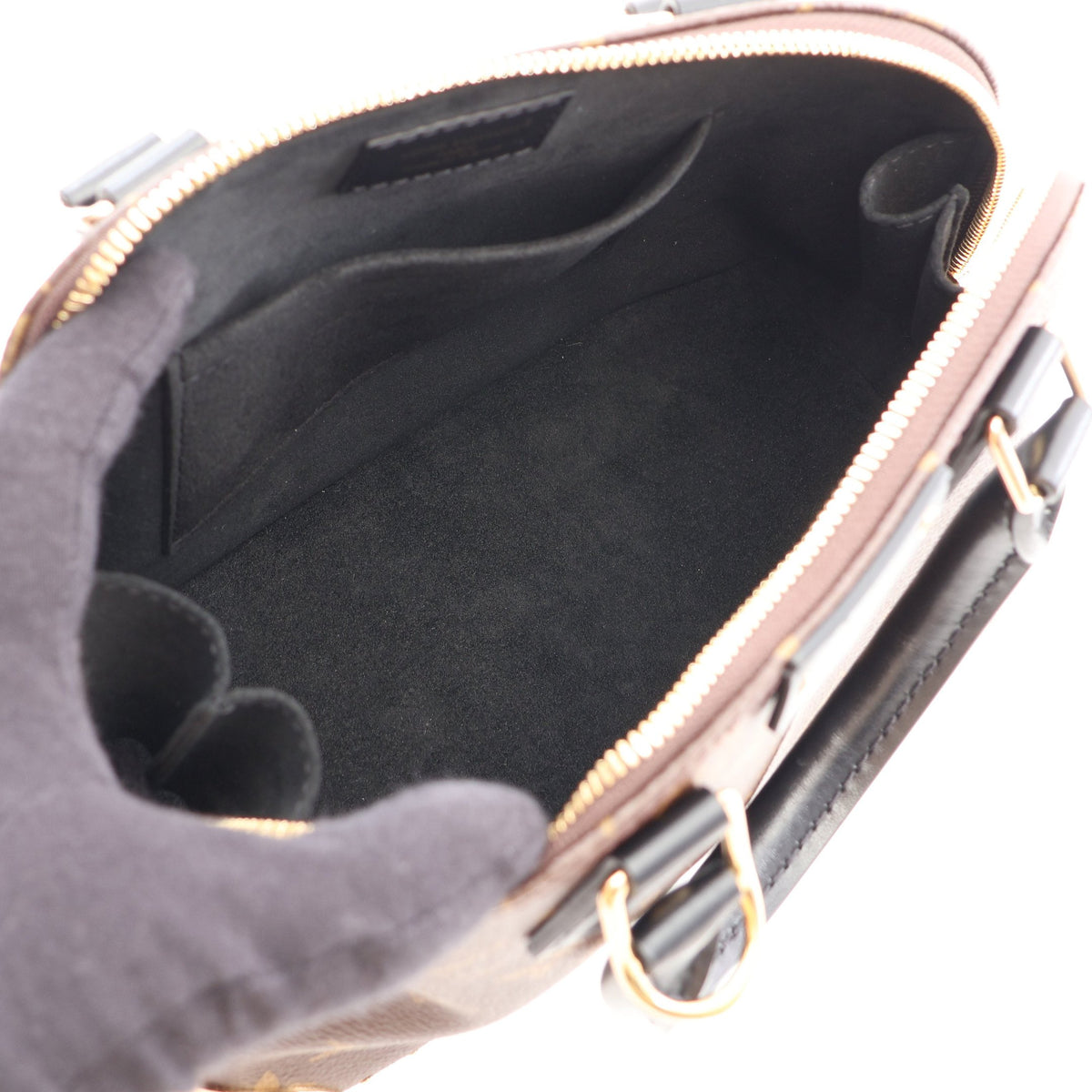 アルマ トランクBB モノグラム 2WAY ハンドバッグ PVC レザー ブラウン ブラック ルイヴィトン バッグ LOUIS VUITTON