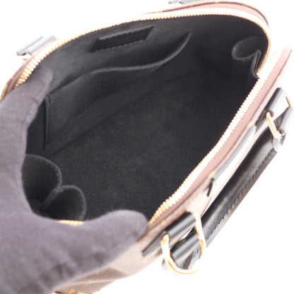 アルマ トランクBB モノグラム 2WAY ハンドバッグ PVC レザー ブラウン ブラック ルイヴィトン バッグ LOUIS VUITTON