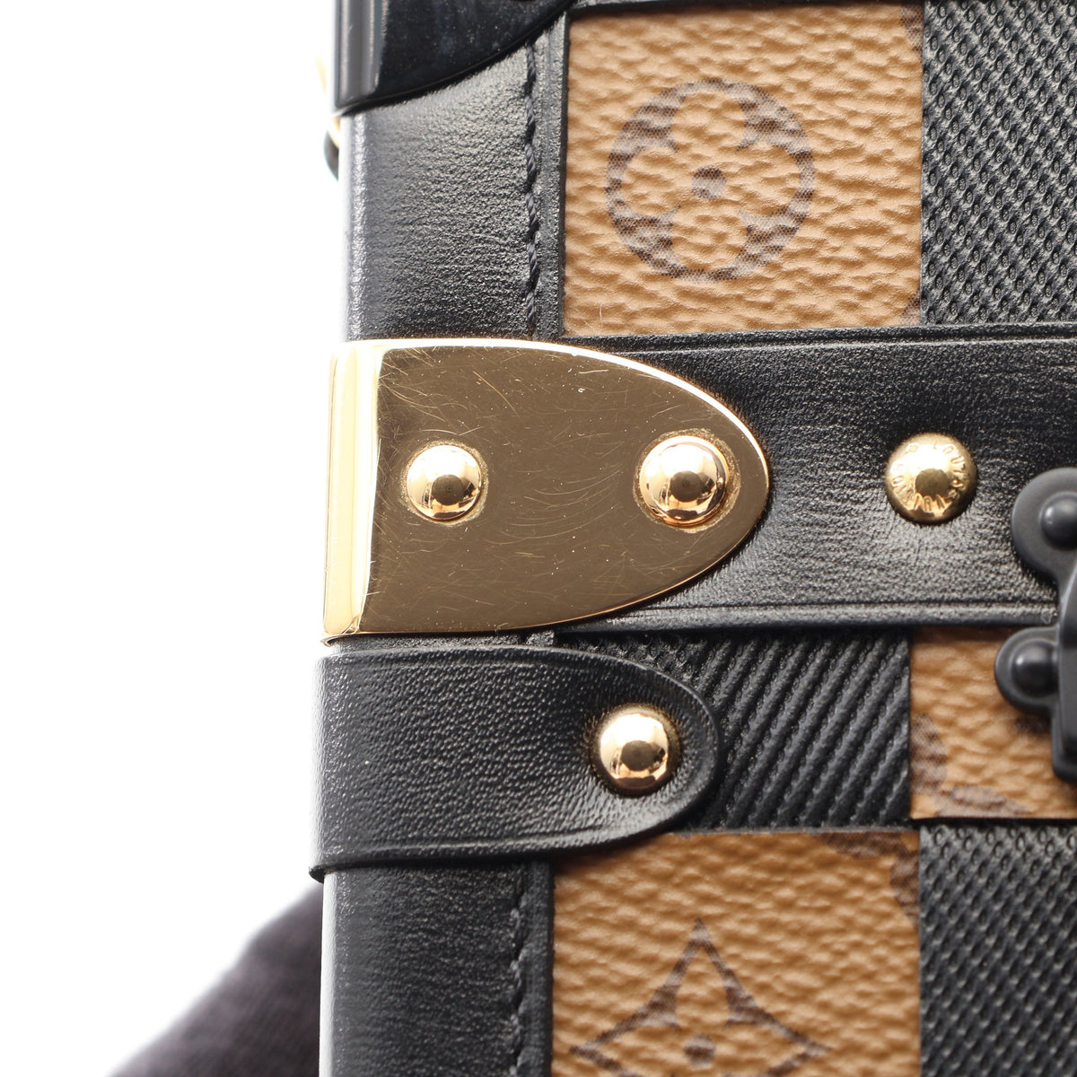 プティット マル モノグラムリバース ショルダーバッグ PVC レザー ブラウン ブラック ルイヴィトン バッグ LOUIS VUITTON