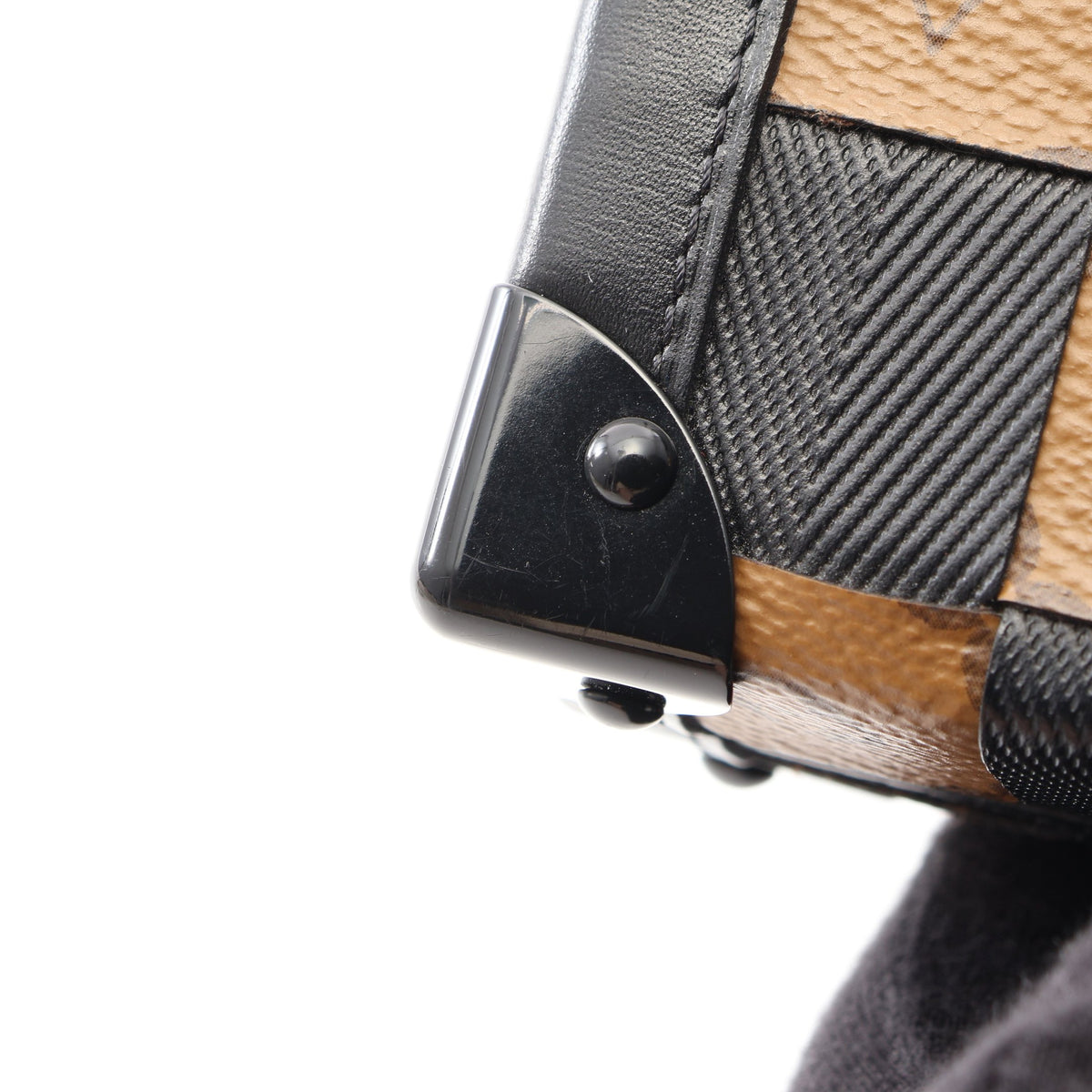プティット マル モノグラムリバース ショルダーバッグ PVC レザー ブラウン ブラック ルイヴィトン バッグ LOUIS VUITTON