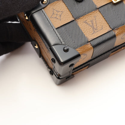 プティット マル モノグラムリバース ショルダーバッグ PVC レザー ブラウン ブラック ルイヴィトン バッグ LOUIS VUITTON