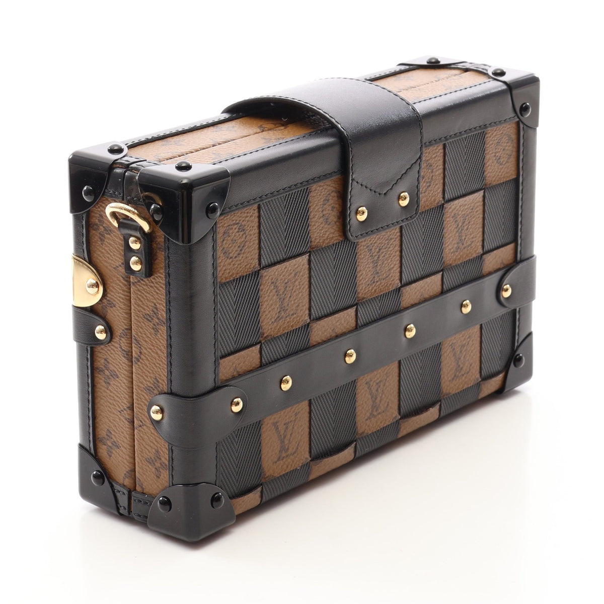 プティット マル モノグラムリバース ショルダーバッグ PVC レザー ブラウン ブラック ルイヴィトン バッグ LOUIS VUITTON