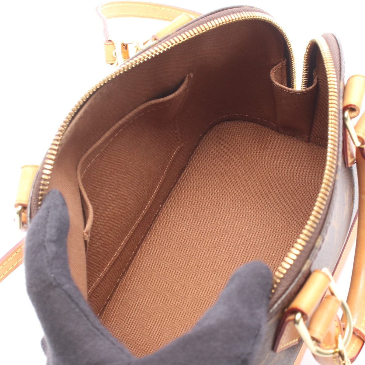 アルマBB モノグラム 2WAY ハンドバッグ PVC レザー ブラウン ルイヴィトン バッグ LOUIS VUITTON