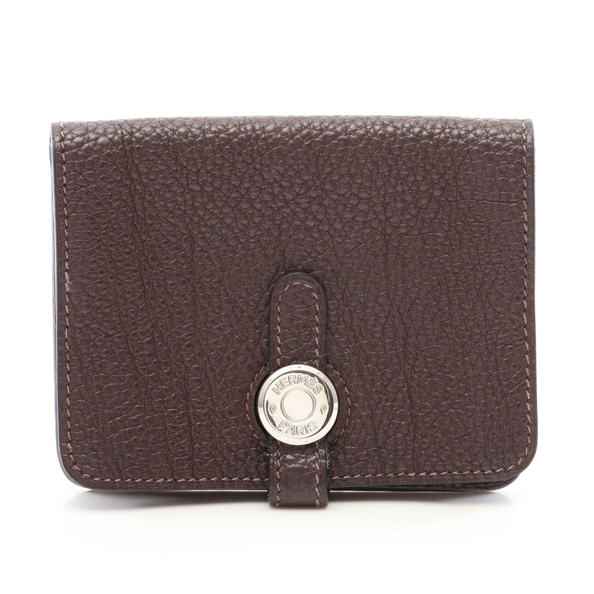 ドゴン ショコラ カードケース トゴ ダークブラウン シルバー金具 □H刻印 エルメス 財布・小物 HERMES