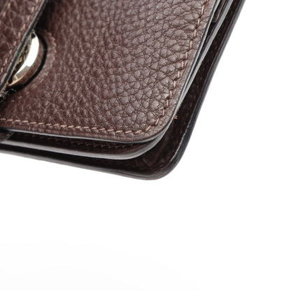 ドゴン ショコラ カードケース トゴ ダークブラウン シルバー金具 □H刻印 エルメス 財布・小物 HERMES