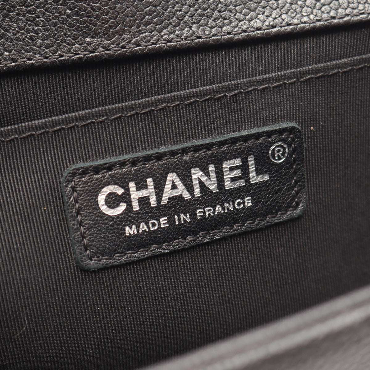 ボーイシャネル チェーンショルダーバッグ キャビアスキン ブラック シルバー金具 シャネル バッグ CHANEL