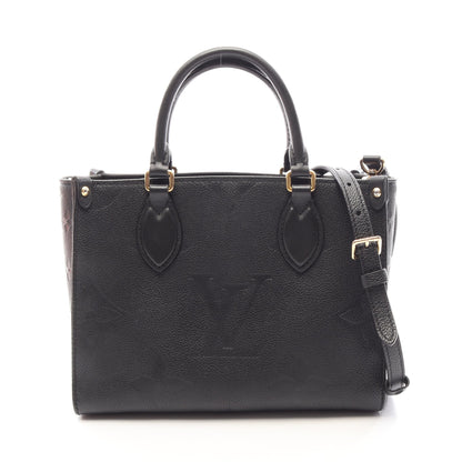 オンザゴーPM モノグラムアンプラント ノワール 2WAY ハンドバッグ レザー ブラック ルイヴィトン バッグ LOUIS VUITTON