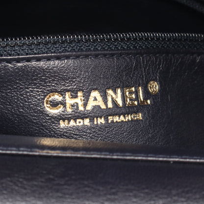 マトラッセ チェーンショルダーバッグ ツイード レザー ネイビー マルチカラー ゴールド金具 シャネル バッグ CHANEL