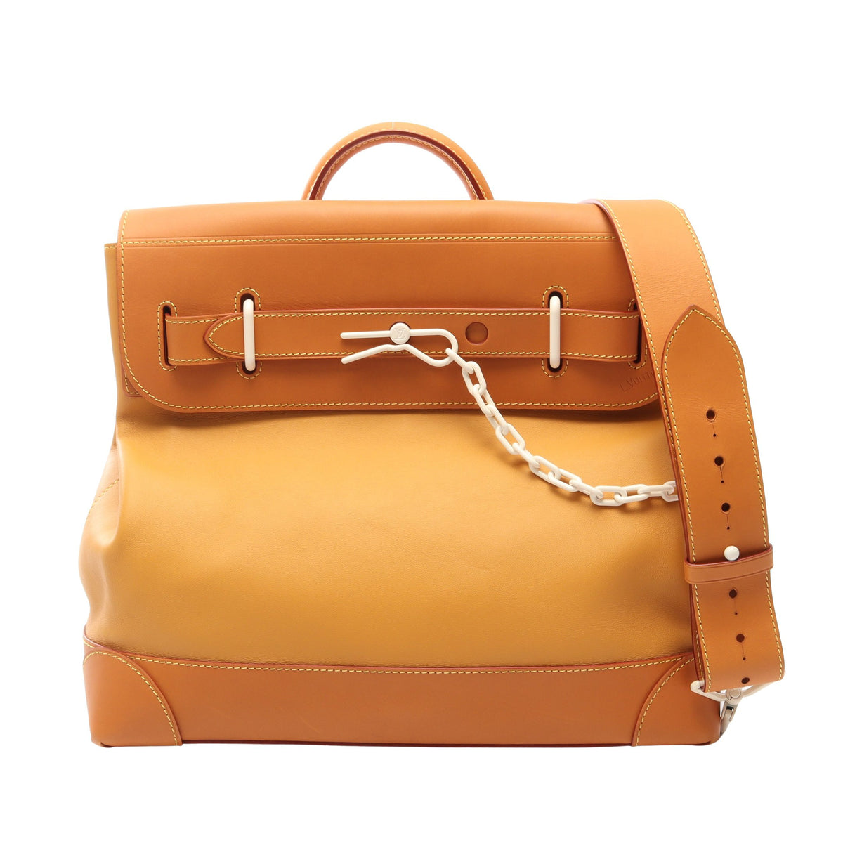 スティーマーPM 2WAY ハンドバッグ レザー イエローブラウン ライトブラウン ルイヴィトン バッグ LOUIS VUITTON