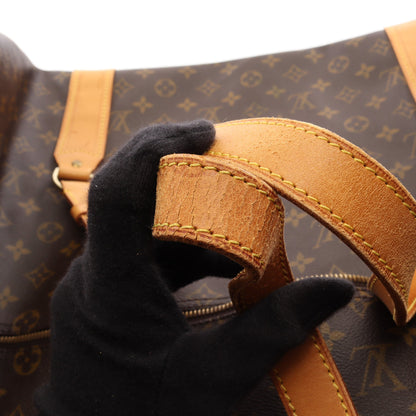 サックポロション モノグラム 2WAY ボストンバッグ PVC レザー ブラウン ルイヴィトン バッグ LOUIS VUITTON