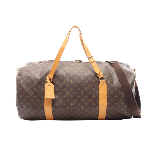 サックポロション モノグラム 2WAY ボストンバッグ PVC レザー ブラウン ルイヴィトン バッグ LOUIS VUITTON