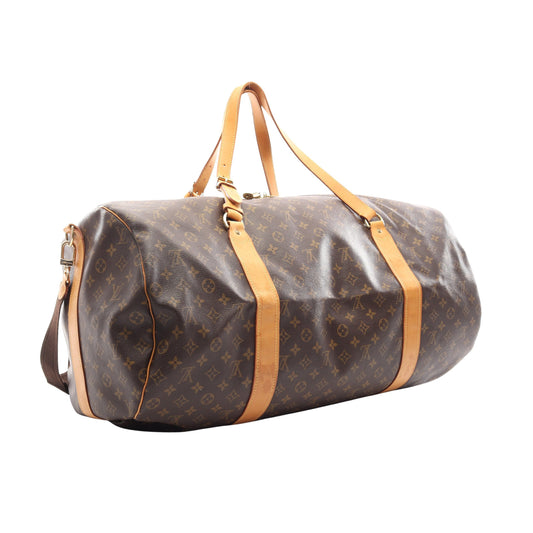 サックポロション モノグラム 2WAY ボストンバッグ PVC レザー ブラウン ルイヴィトン バッグ LOUIS VUITTON