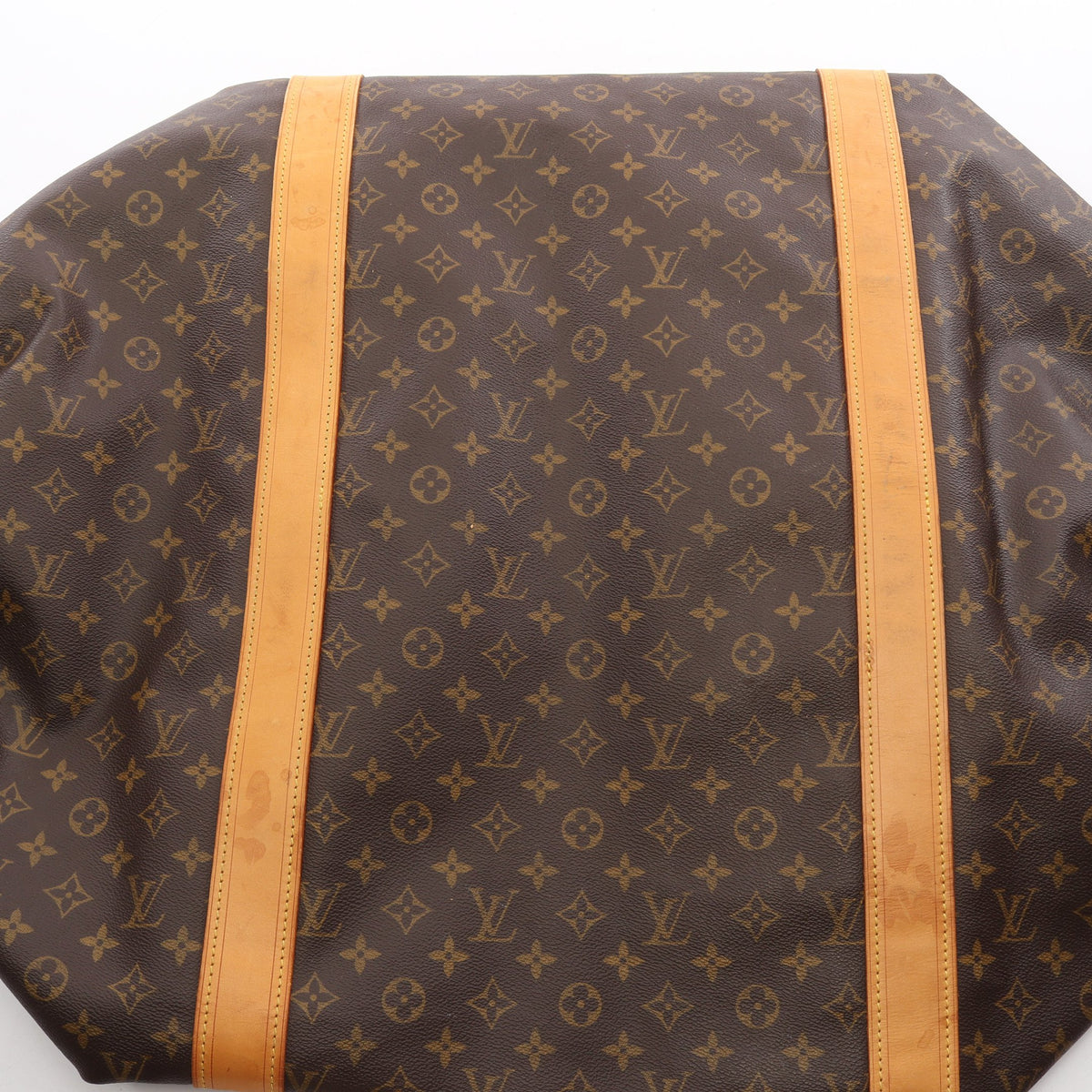 サックポロション モノグラム 2WAY ボストンバッグ PVC レザー ブラウン ルイヴィトン バッグ LOUIS VUITTON