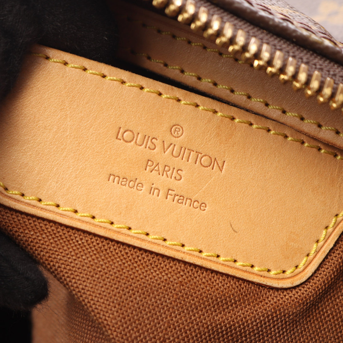 サックポロション モノグラム 2WAY ボストンバッグ PVC レザー ブラウン ルイヴィトン バッグ LOUIS VUITTON