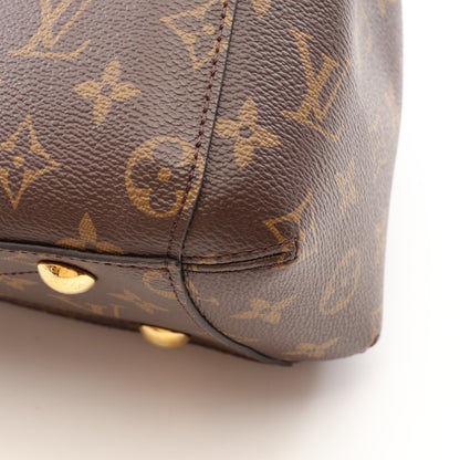 モンテーニュBB モノグラム 2WAY ハンドバッグ PVC レザー ブラウン アイボリー ブラック ルイヴィトン バッグ LOUIS VUITTON