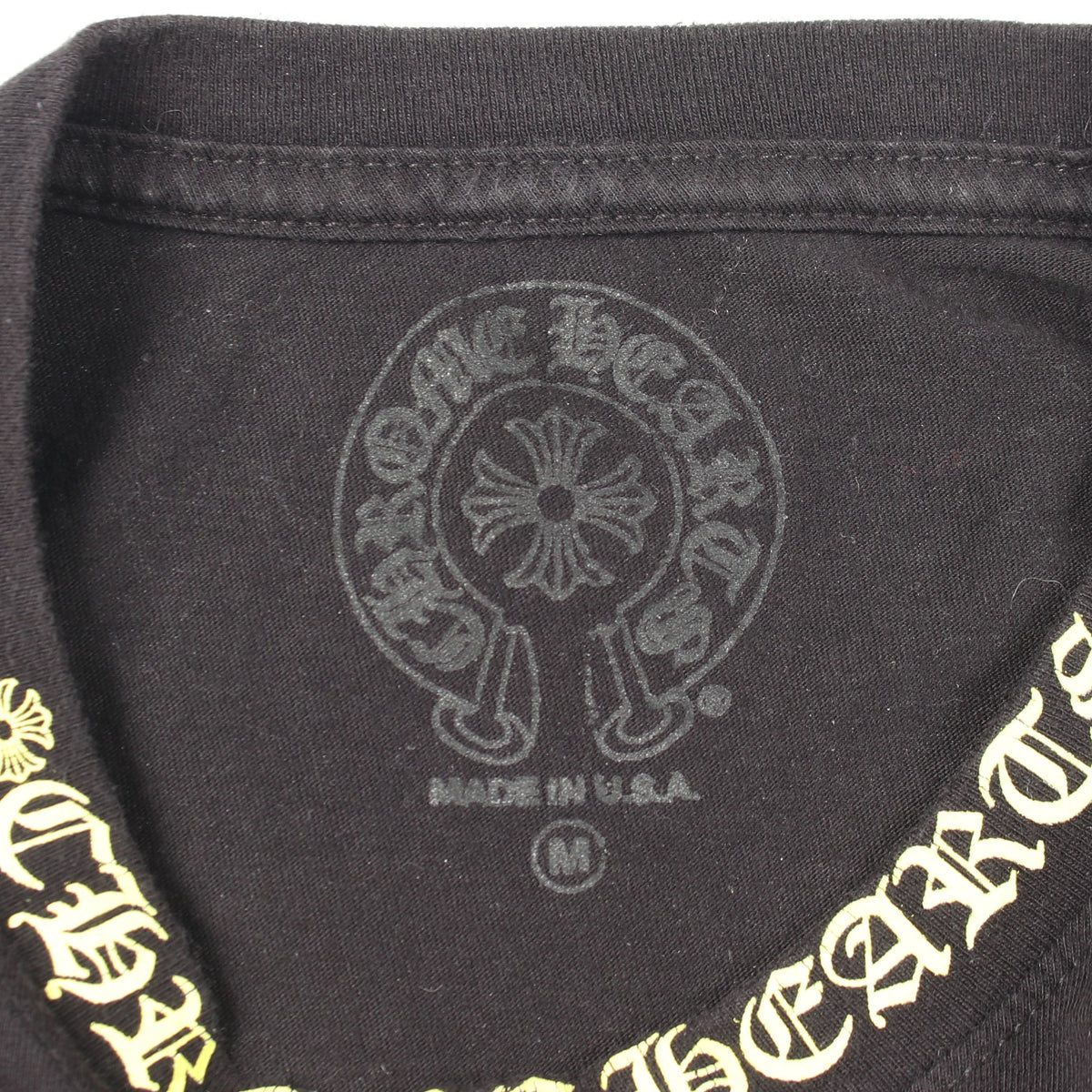 ネックロゴ アームロゴ ポケット付き 長袖Tシャツ コットン ブラック クロムハーツ トップス Chrome Hearts
