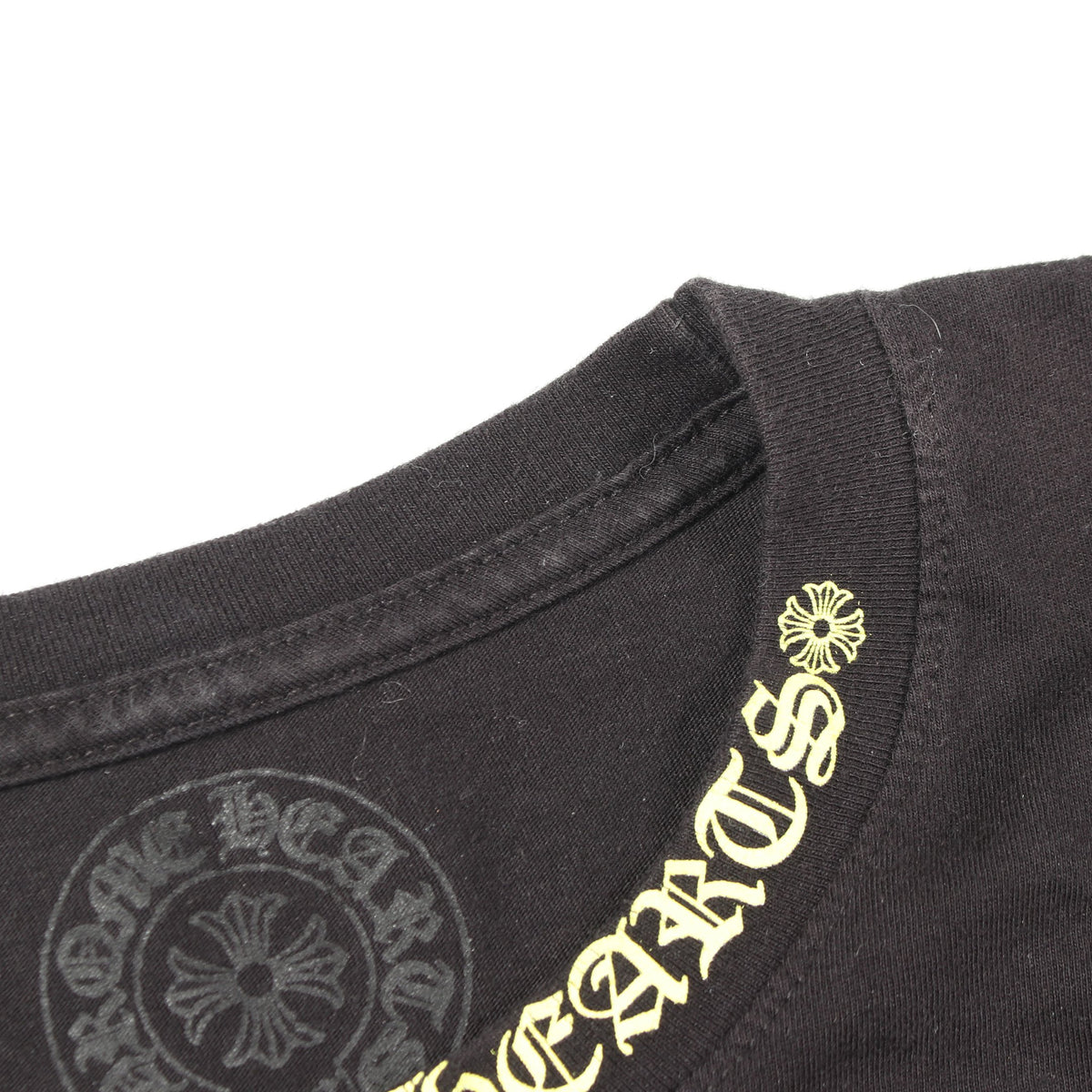 ネックロゴ アームロゴ ポケット付き 長袖Tシャツ コットン ブラック クロムハーツ トップス Chrome Hearts