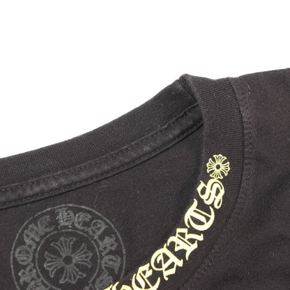 ネックロゴ アームロゴ ポケット付き 長袖Tシャツ コットン ブラック クロムハーツ トップス Chrome Hearts
