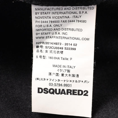 ディースクエアード メルトン ノースリーブ ワンピース ブラック系 ワンピース DSQUARED2