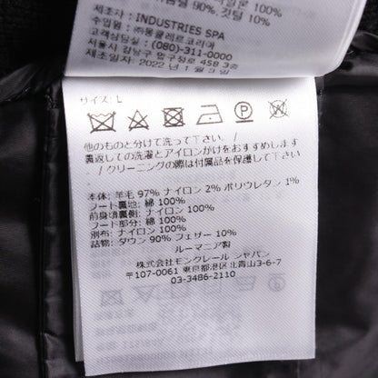 モンクレール フード付き 切替 パーカー ダウンジャケット ブラック系 アウター MONCLER