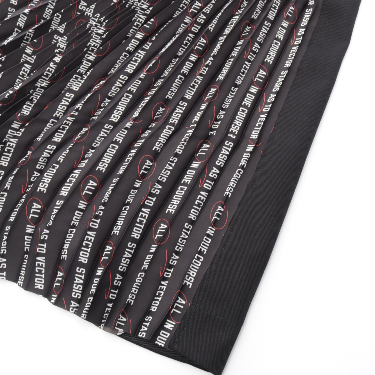 サカイ sacai × Lawrence Weiner タイポグラフィー プリント プリーツ スカート ブラック系 ホワイト系 レッド系 ボトムス SACAI