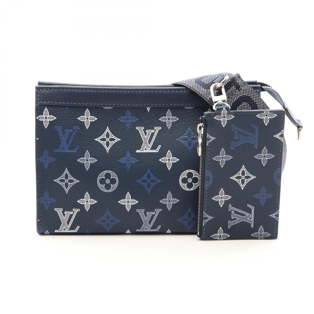 ルイ・ヴィトン ガストン ウェアラブル ウォレット ショルダーバッグ ネイビー系 バッグ LOUIS VUITTON