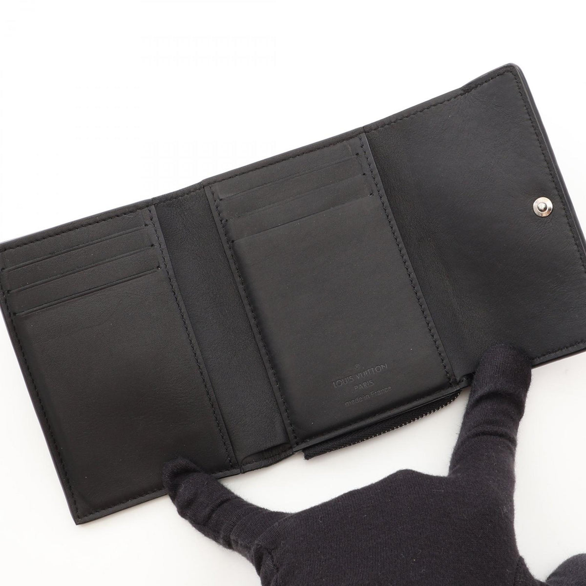 ルイ・ヴィトン ポルトフォイユパイロット 三つ折り財布 ブラック系 ノワール 財布・小物 LOUIS VUITTON