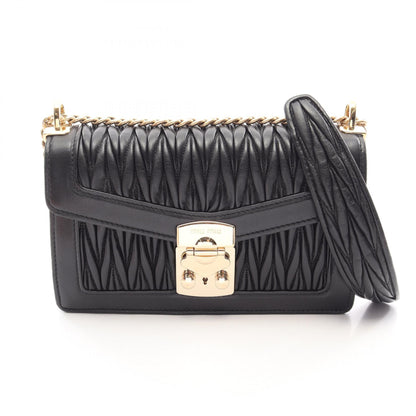 ミュウ ミュウ MATELASSE マテラッセ ショルダーバッグ ブラック系 バッグ MIU MIU