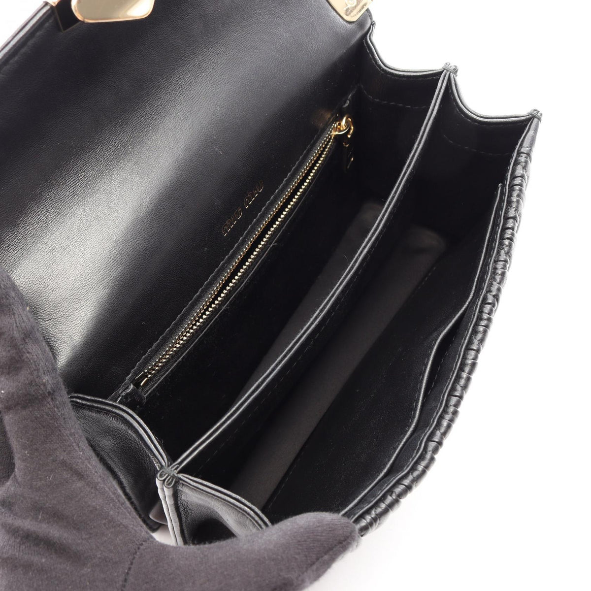 ミュウ ミュウ MATELASSE マテラッセ ショルダーバッグ ブラック系 バッグ MIU MIU