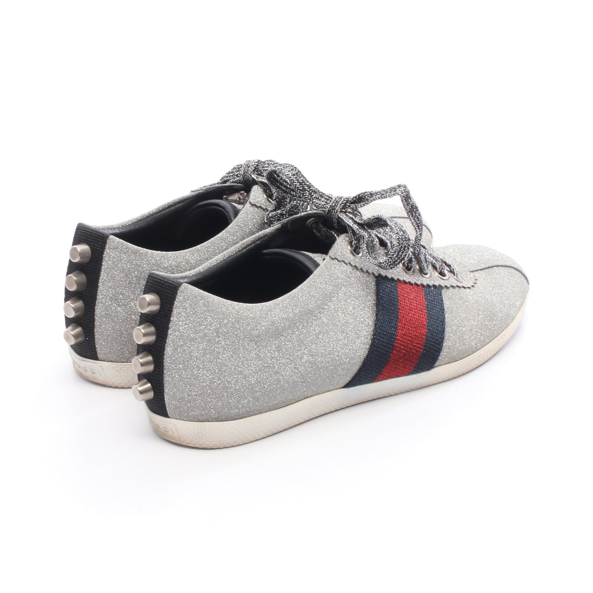 スニーカー スニーカー ナイロン シルバー グッチ シューズ GUCCI