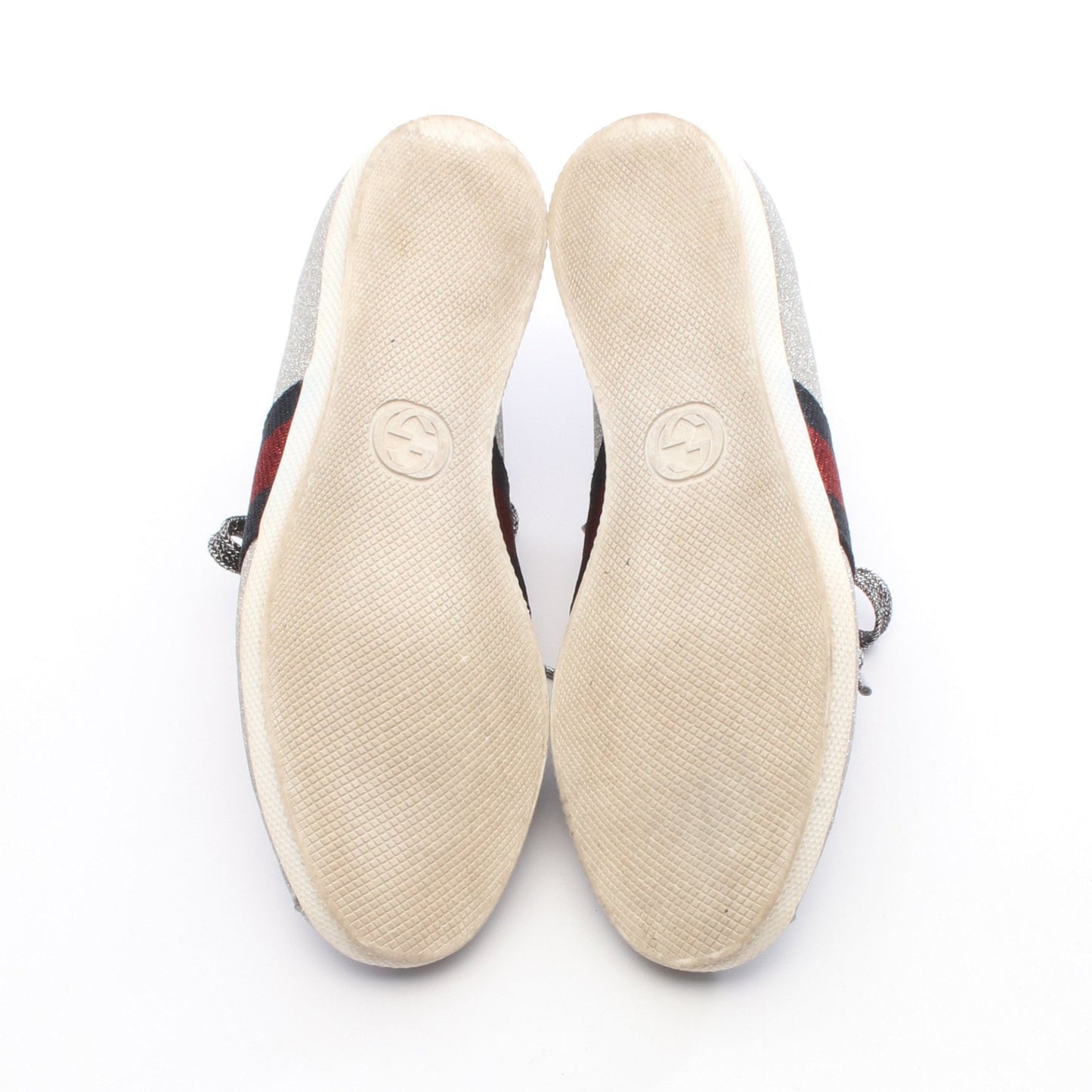 スニーカー スニーカー ナイロン シルバー グッチ シューズ GUCCI