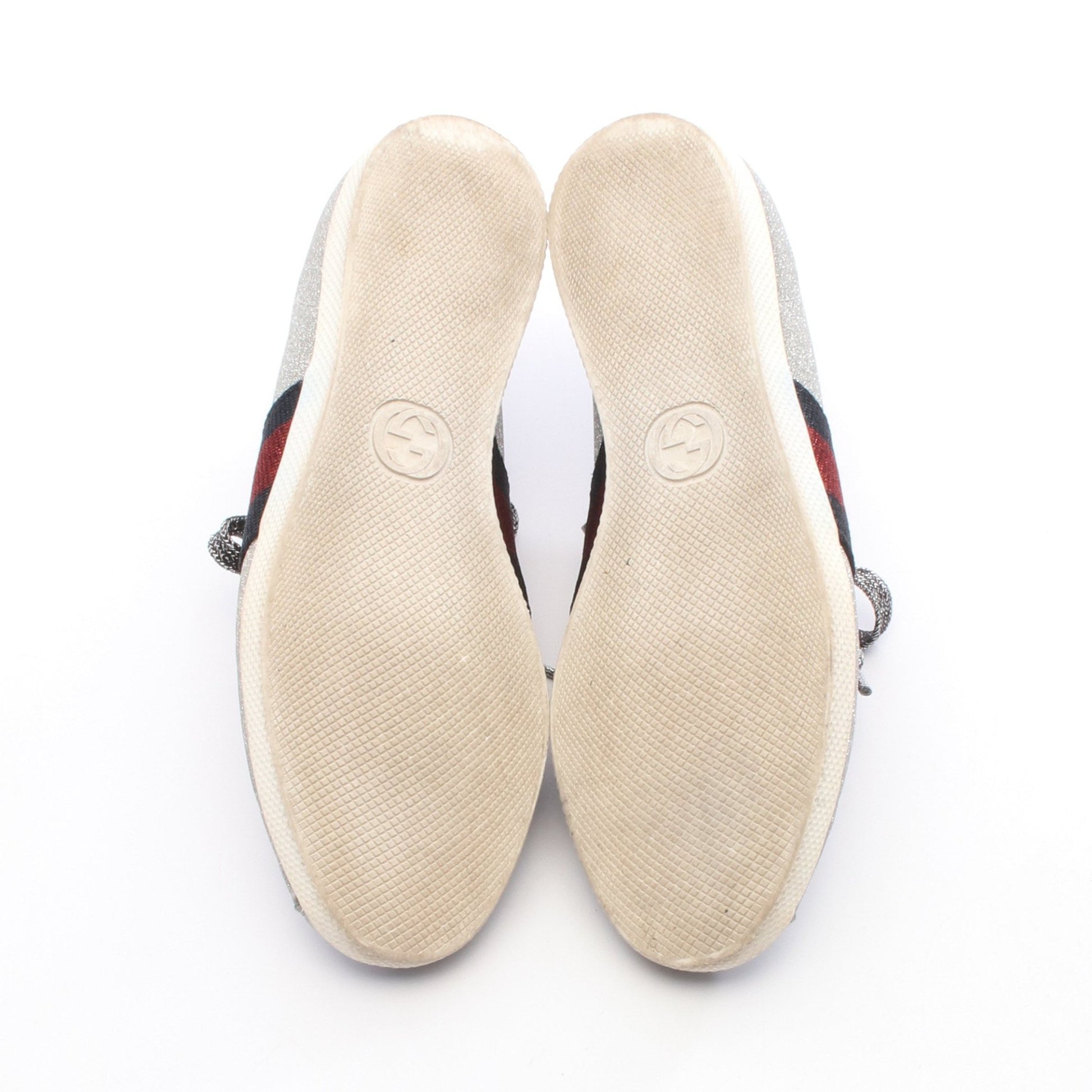 スニーカー スニーカー ナイロン シルバー グッチ シューズ GUCCI