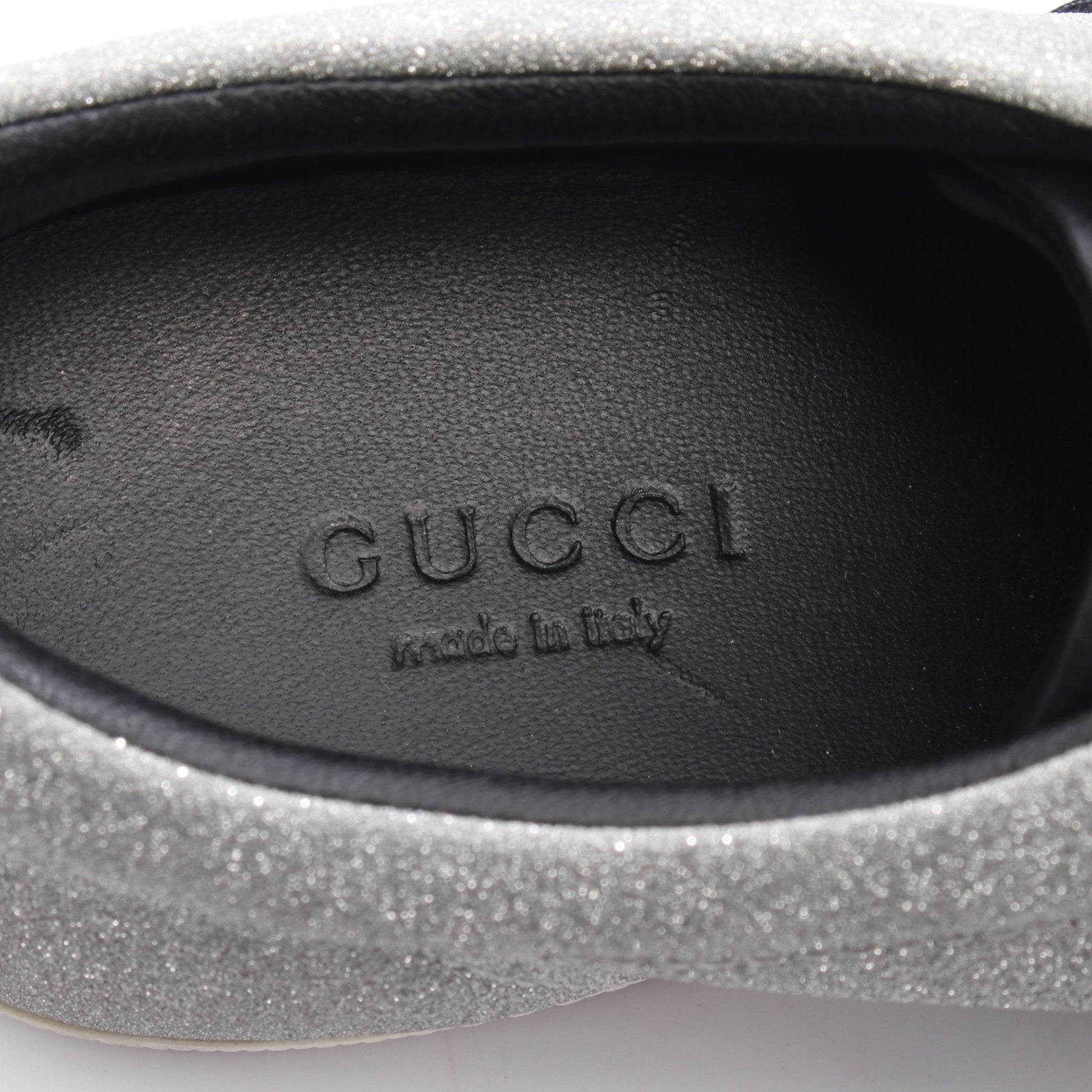 スニーカー スニーカー ナイロン シルバー グッチ シューズ GUCCI
