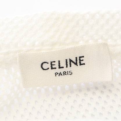 セリーヌ 16 CELINE プリント クロップド メッシュ カットソー ホワイト系 ブラック系 トップス CELINE