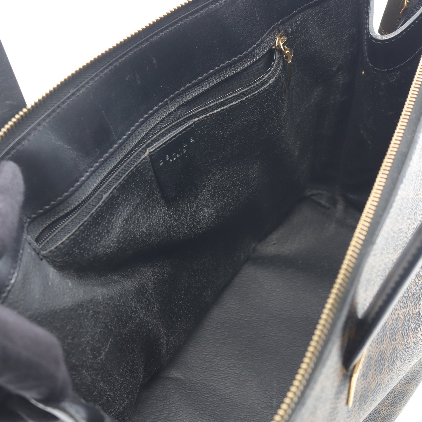 マカダム ハンドバッグ PVC レザー ブラック ブラウン セリーヌ バッグ CELINE