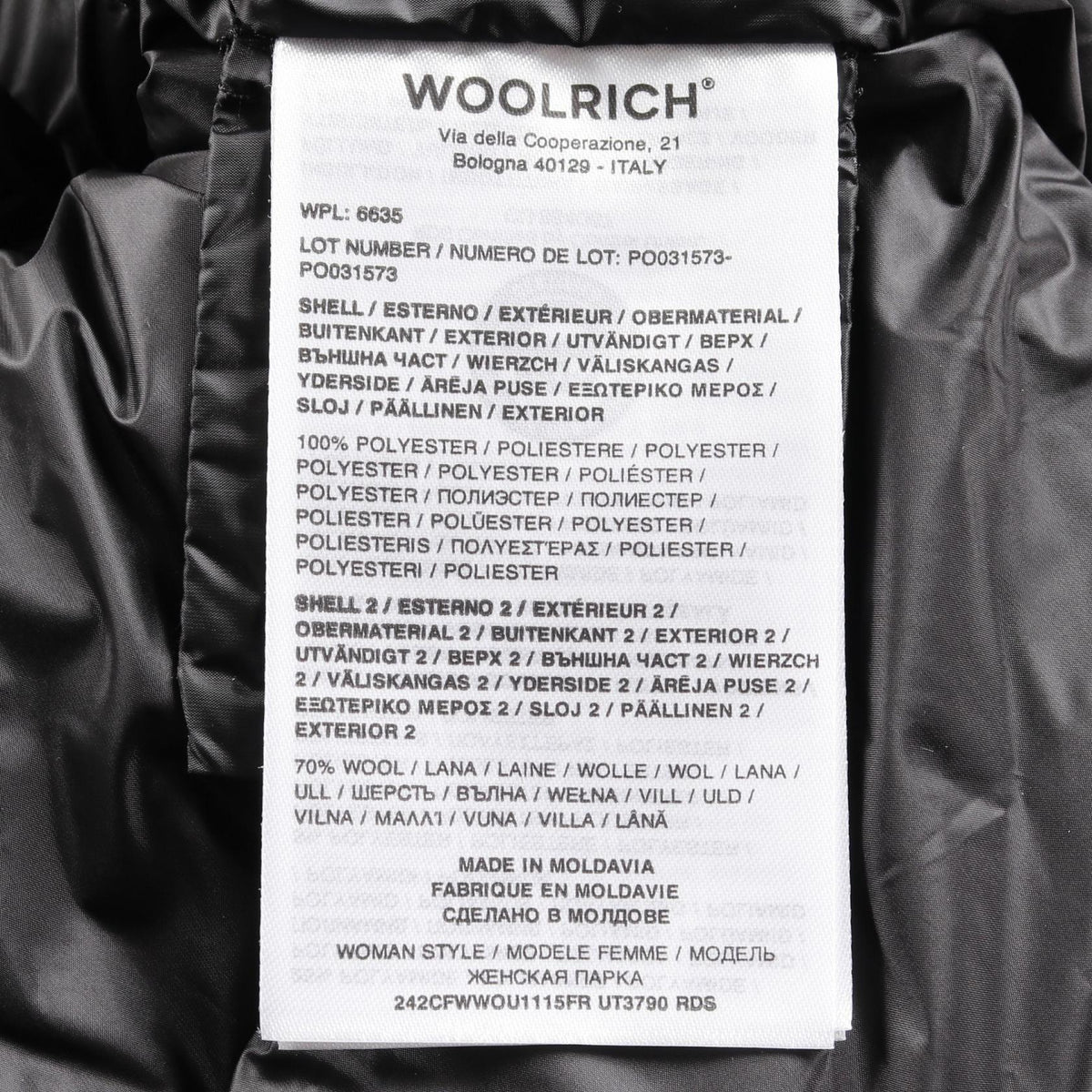 ウールリッチ ダウンジャケット アイボリー系 ブラック系 アウター WOOLRICH