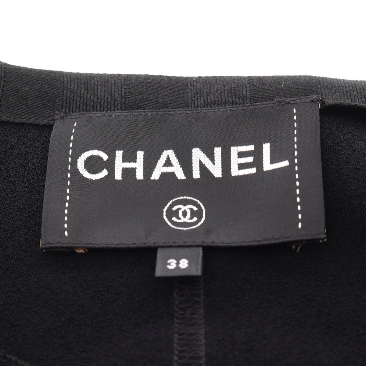 シャネル ココマークボタン ノーカラージャケット ブラック系 アウター CHANEL