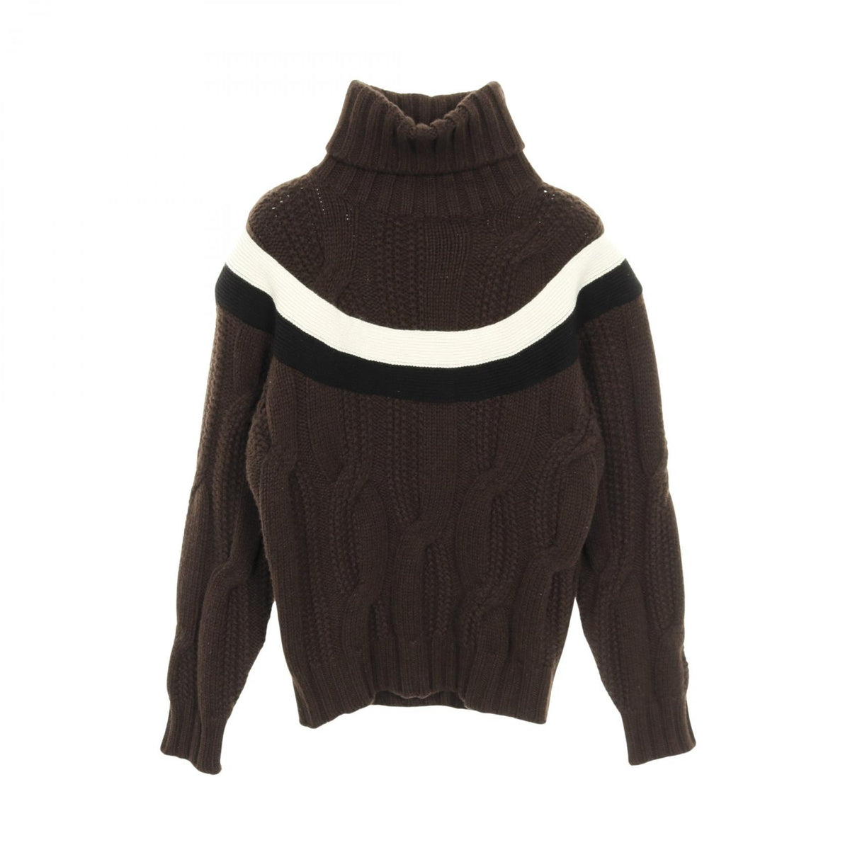 エルメス Yoke Torsad ヨークトルサド ニット ブラウン系 ブラック系 ホワイト系 トップス HERMES