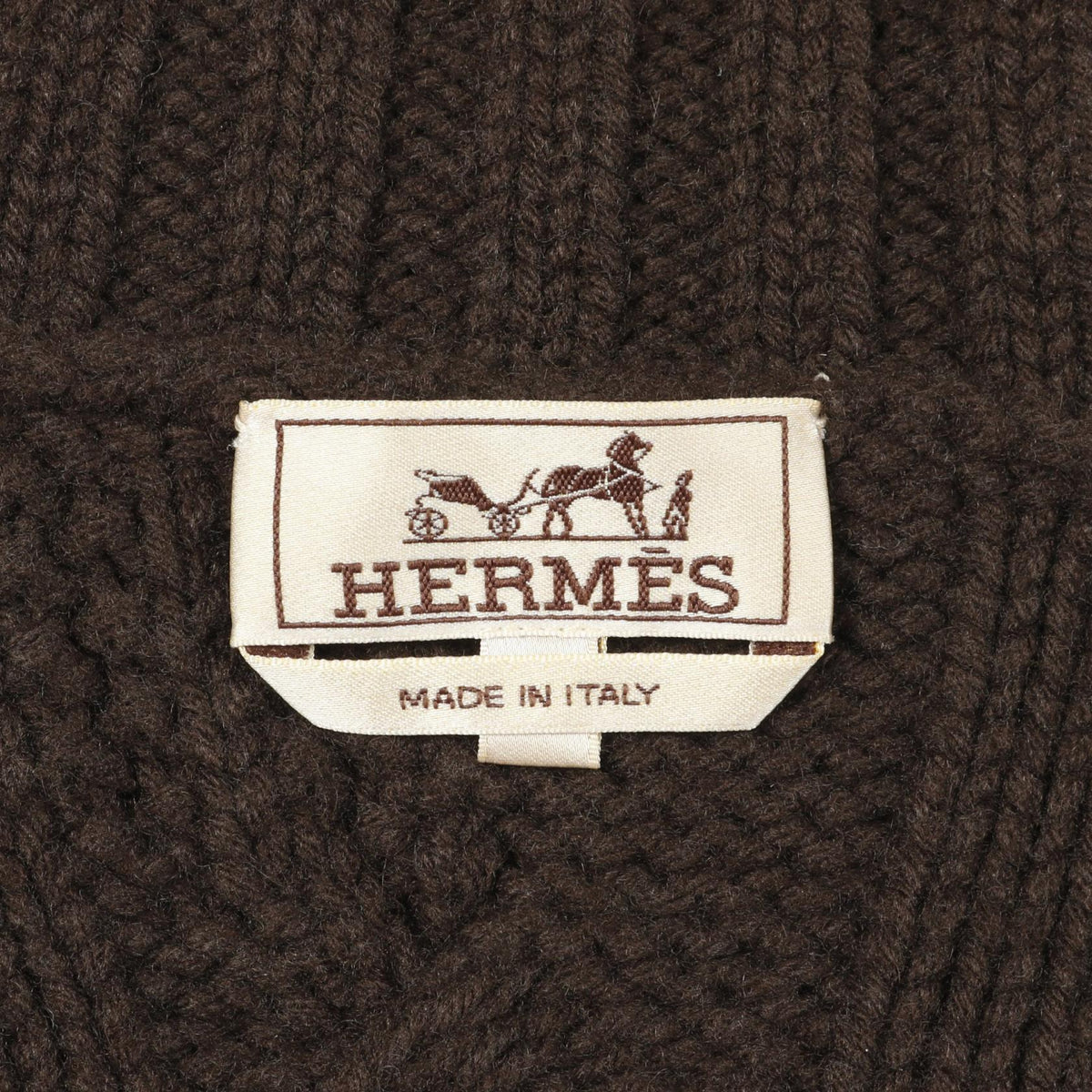 エルメス Yoke Torsad ヨークトルサド ニット ブラウン系 ブラック系 ホワイト系 トップス HERMES