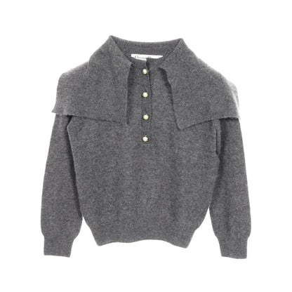 ディオール CDロゴ パールボタン ニット グレー系 トップス DIOR