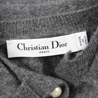 ディオール CDロゴ パールボタン ニット グレー系 トップス DIOR