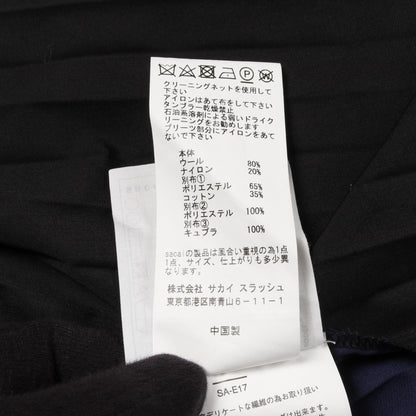 サカイ プリーツ ワンピース ブラック系 ブルー系 ワンピース SACAI