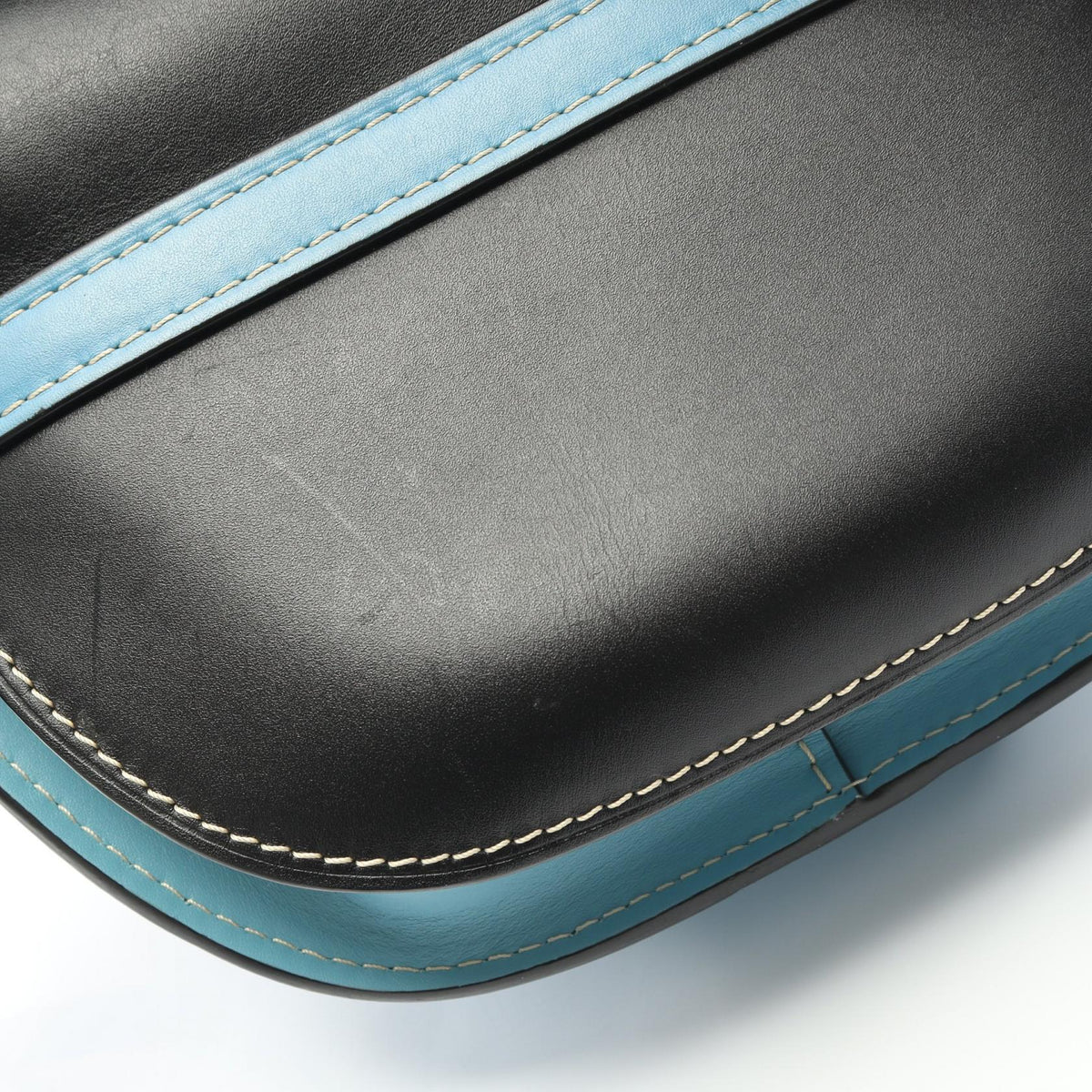 ロエベ GATE BAG ゲートバッグ スモール ショルダーバッグ ブルー系 ブラック系