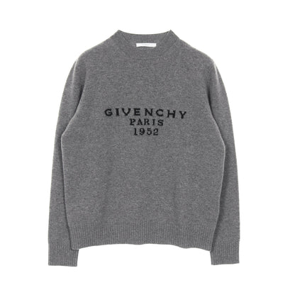 ニット クルーネック ウール カシミヤ グレー ジバンシィ トップス GIVENCHY